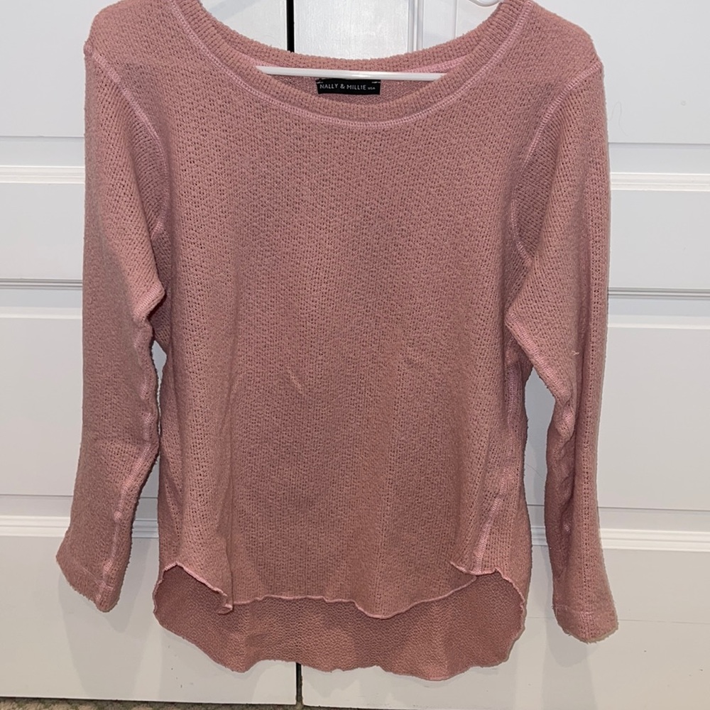 Pink knit long sleeve